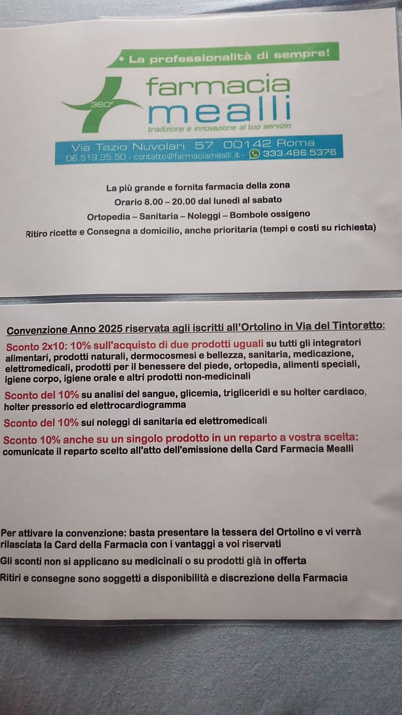 Convenzione Farmacia Mealli